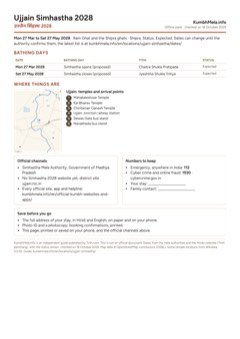 First page of the Ujjain Simhastha 2028 offline pack