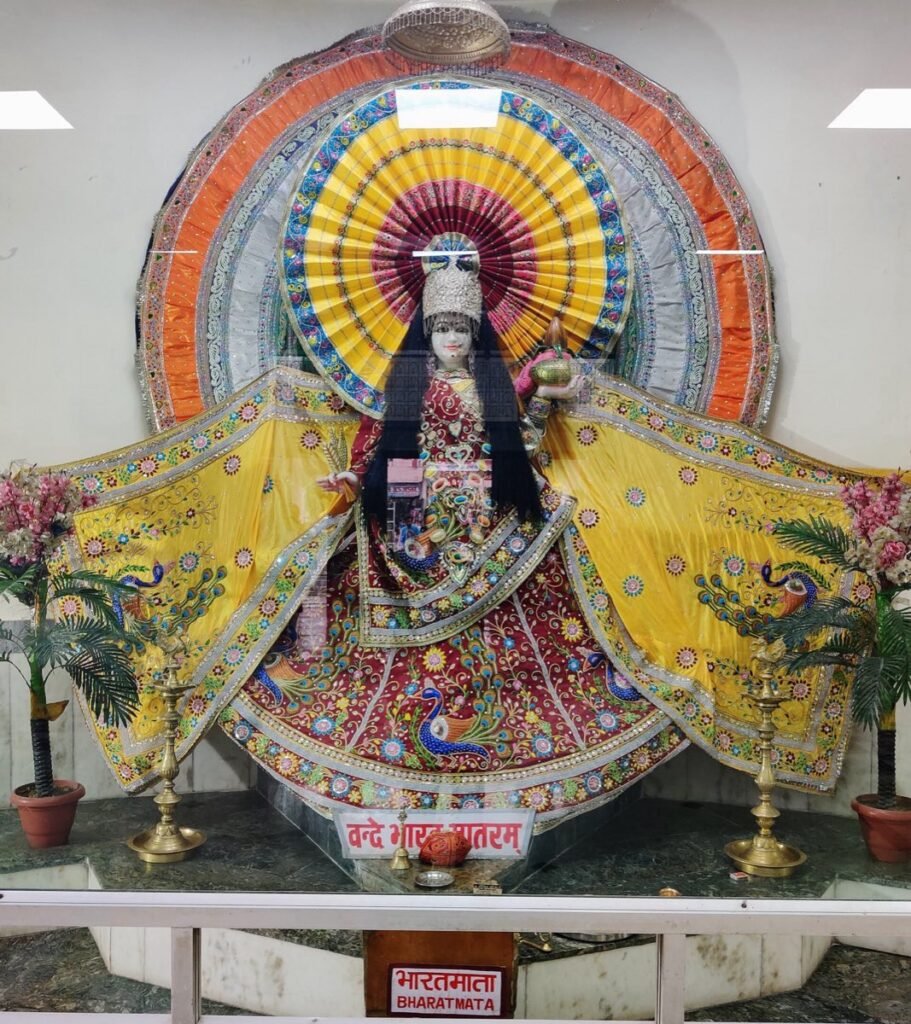 The decorated image of Bharat Mata inside the Bharat Mata Mandir, Haridwar